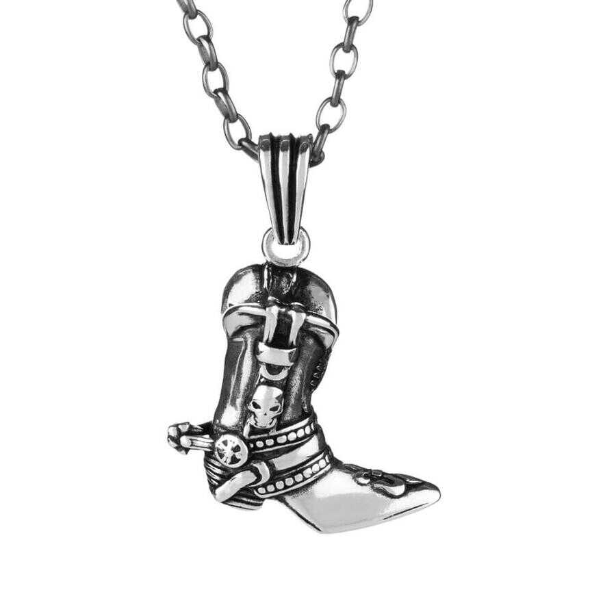 925-sterling-silver-cowboy-boot-necklace-mens-necklace-3953-12-B