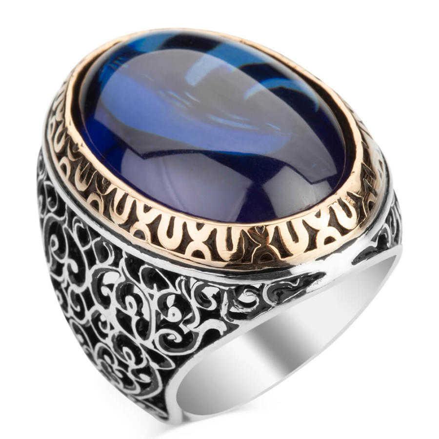 symmetrically-designed-silver-mens-ring-with-large-blue-oval-zircon-stone-mens-ring--