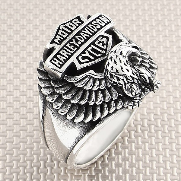 Beautiful Sterling Silver 925 Harley Davidson Biker Ring | FKJRNSL2501 – FK  Jewellers