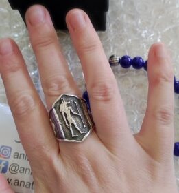 Thumb Silver Men Anubis Model Egyptian Soldier Ring photo review